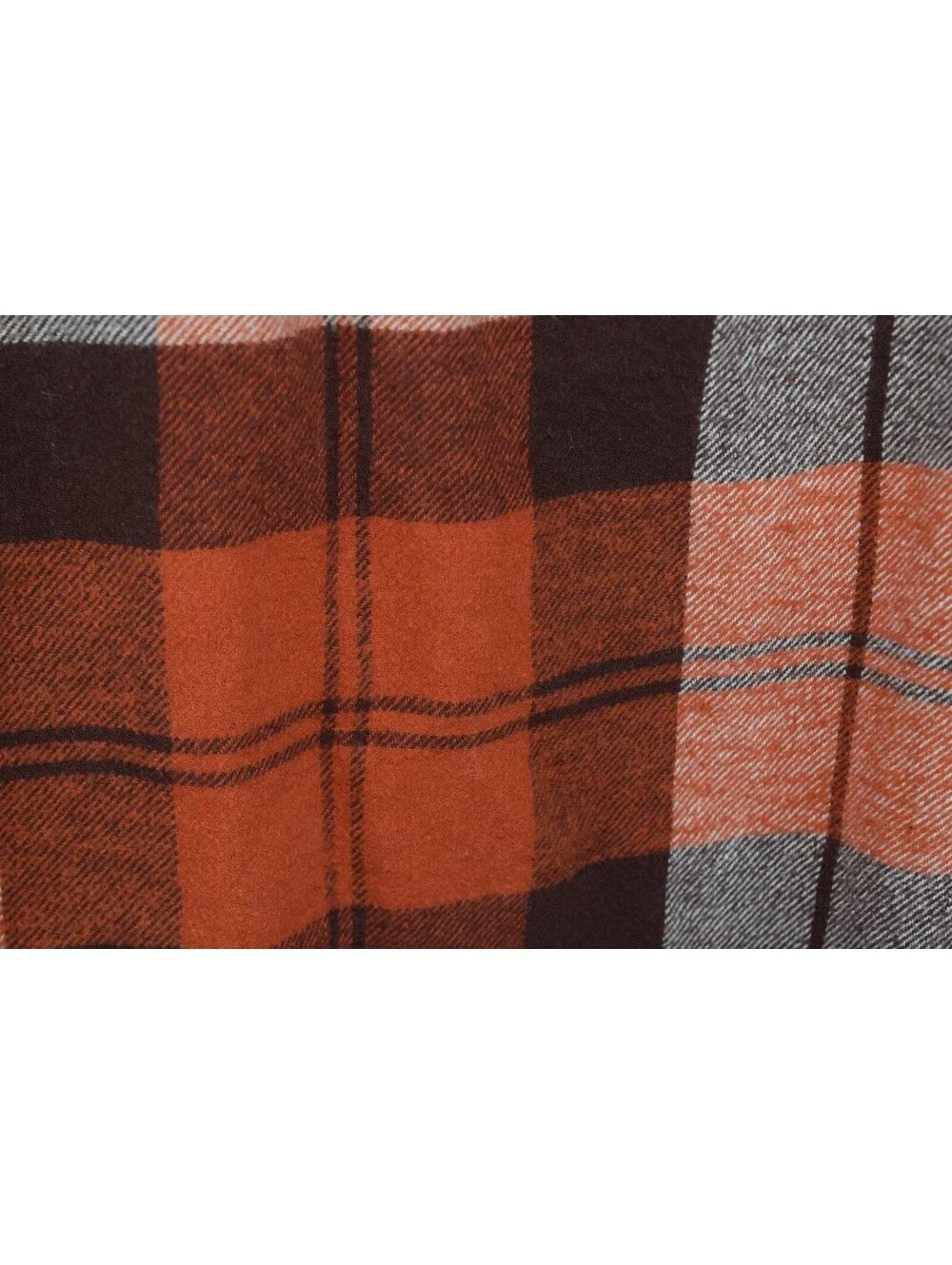 Levi's Relaxed Fit Plaid Flannel Shirt Orange Brown and Cream Button-Up, Size S